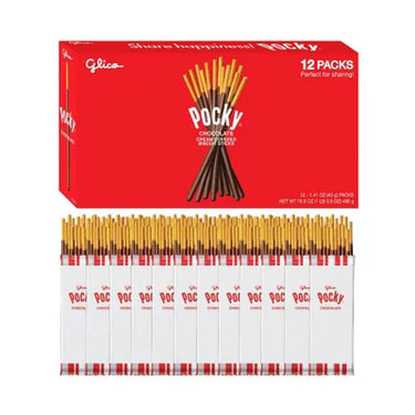 Glico Pocky Chocolate Covered Biscuit Sticks, 1.41 Oz.,12 Pk.